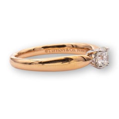 Tiffany & Co. 18K Rose Gold Harmony Diamond Engagement Ring  0.31ct Round IVS1
