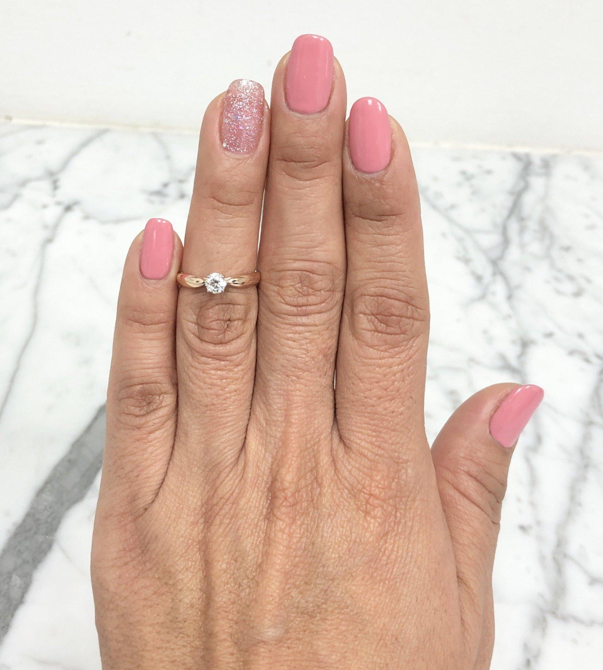 Tiffany & Co. 18K Rose Gold Harmony Diamond Engagement Ring  0.31ct Round IVS1 1