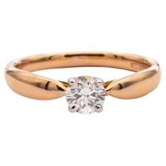 Tiffany & Co. 18K Rose Gold Harmony Diamond Engagement Ring  0.31ct Round IVS1