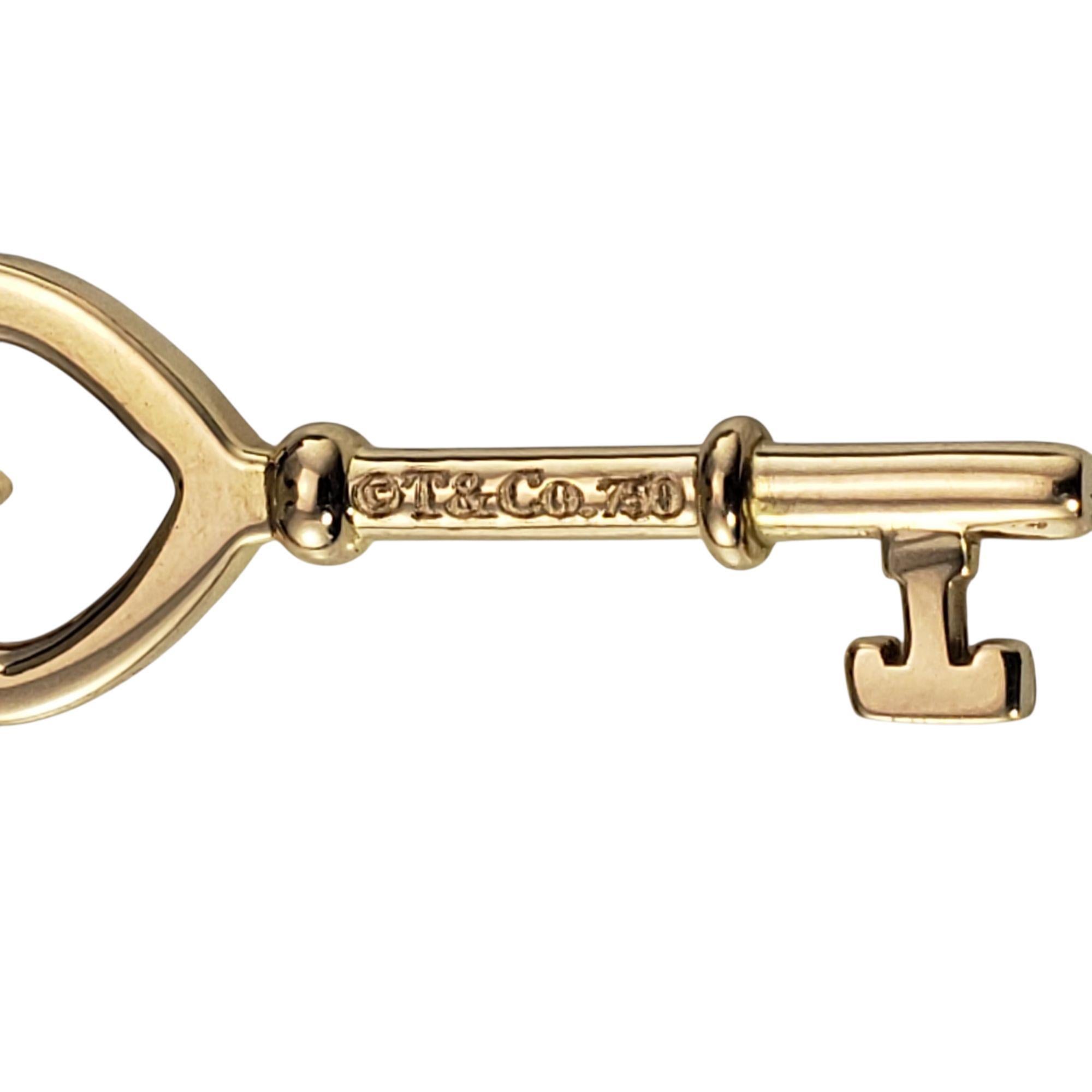 Tiffany & Co. 18K Rose Gold Heart Key Pendant Necklace #21963 For Sale 1