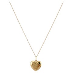 Tiffany & Co 18 Karat Roségold Herz-Medaillon-Anhänger-Halskette mit Anhänger