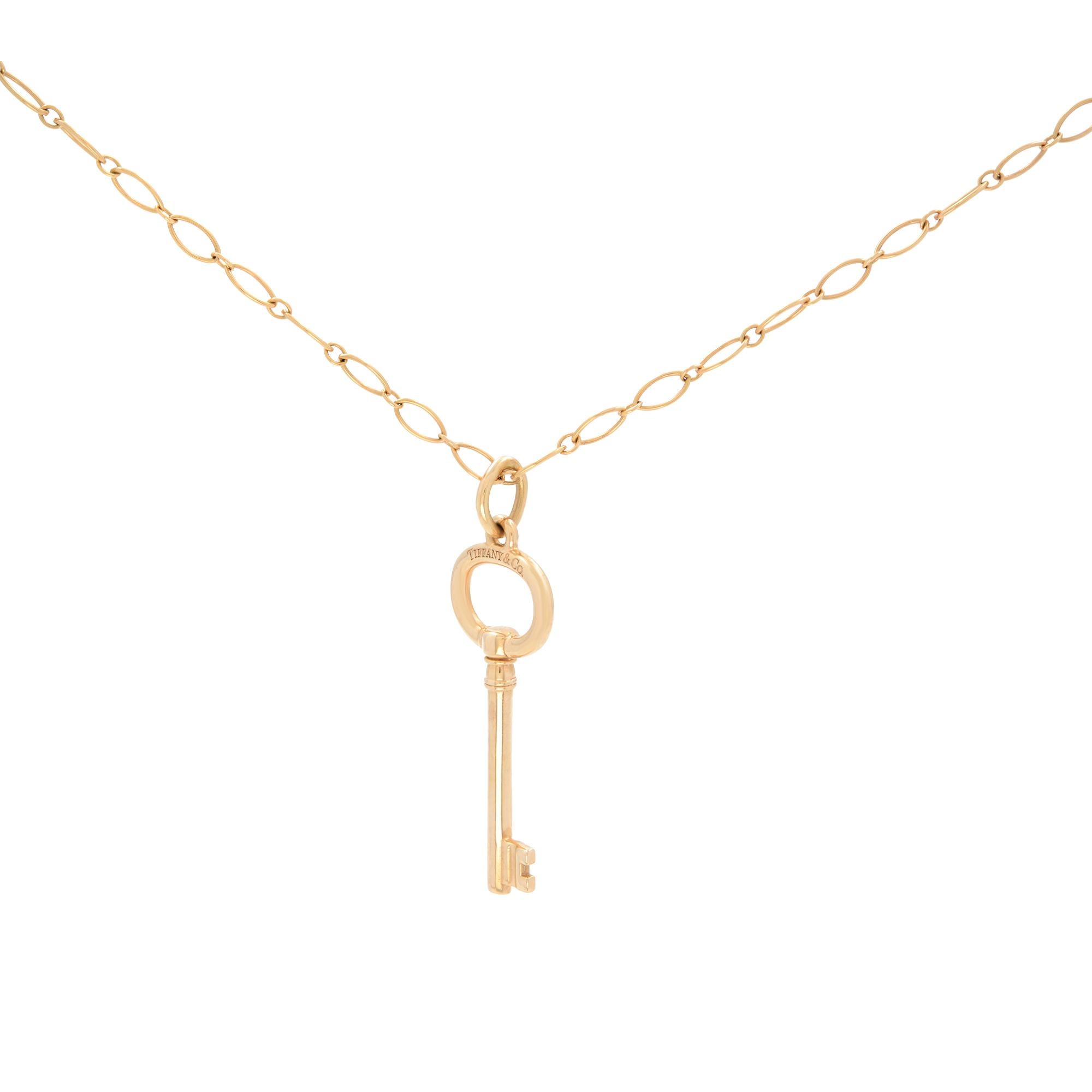 tiffany key necklace rose gold