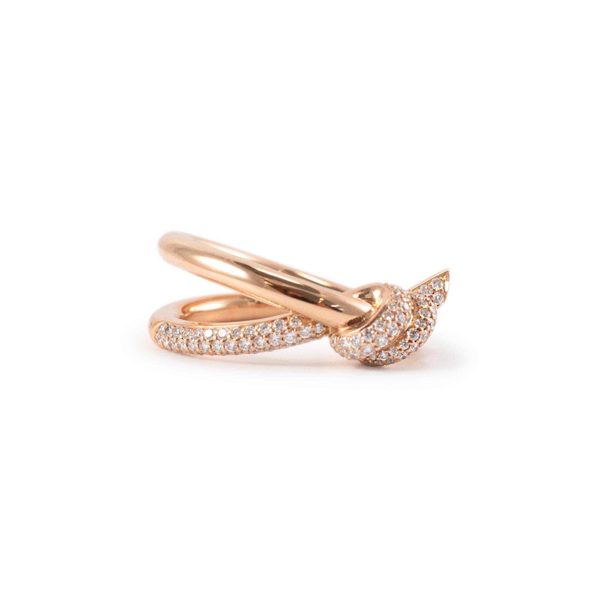 tiffany knot double row ring
