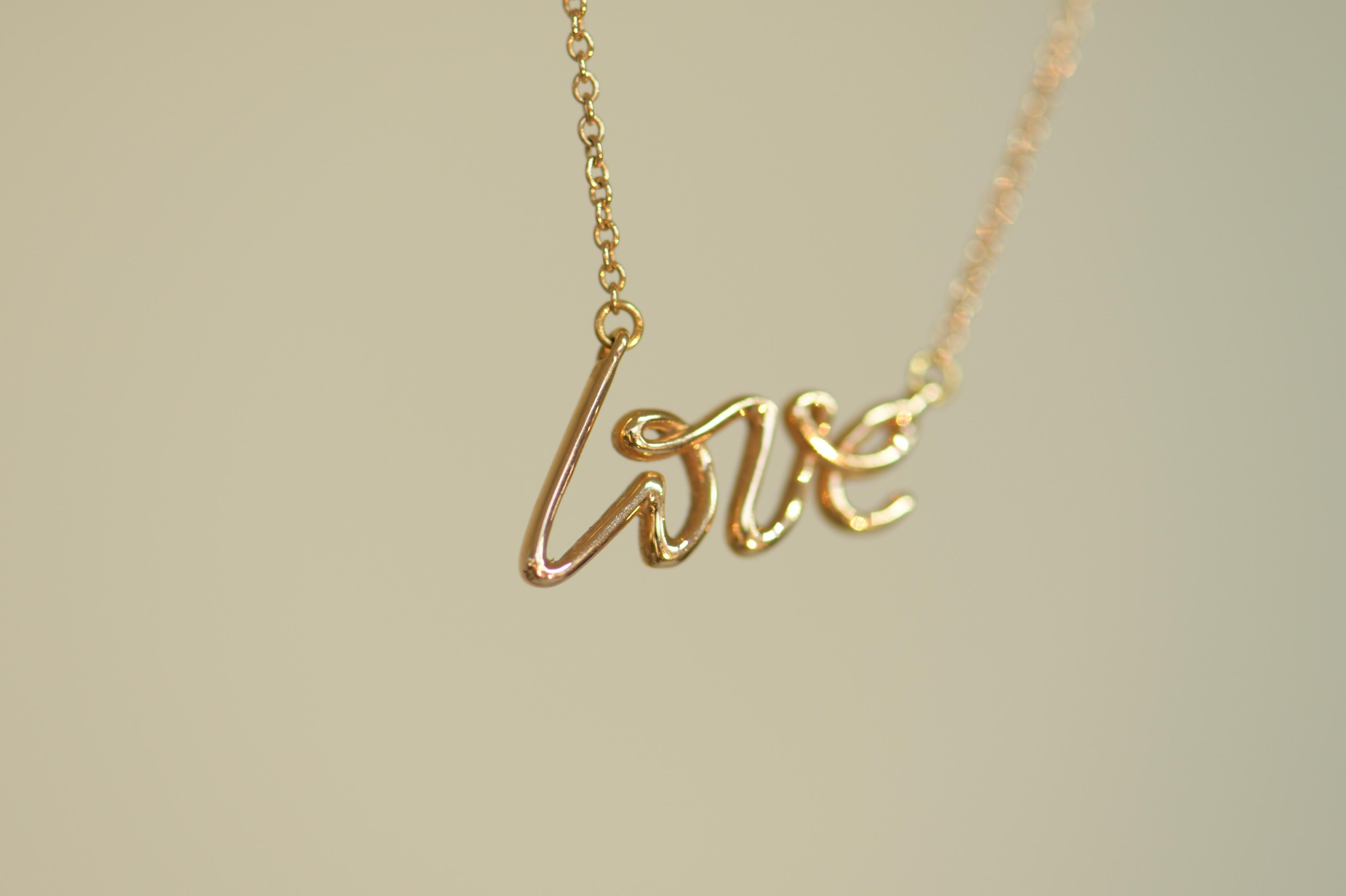 tiffany rose gold love necklace