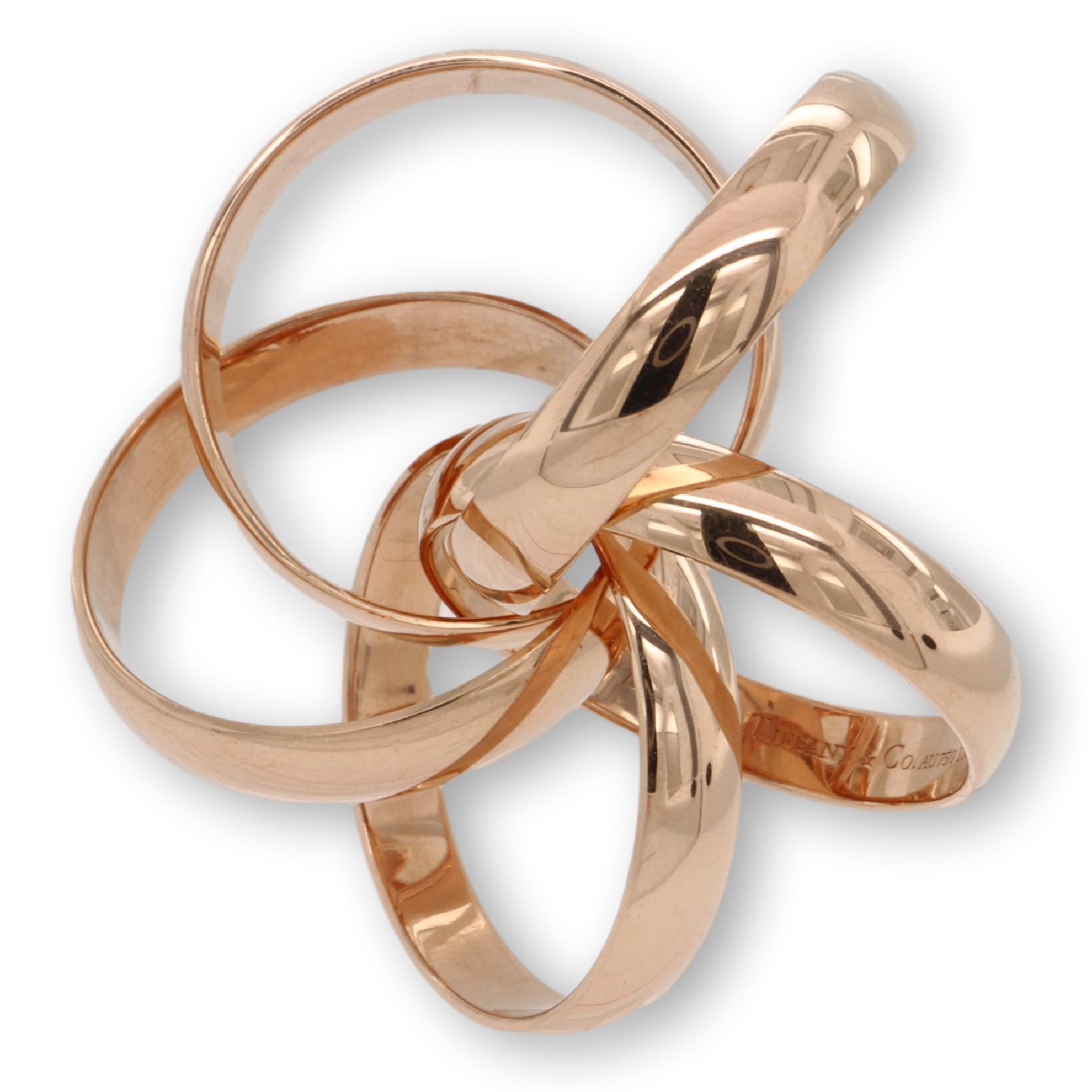 Tiffany & Co. Bague Paloma Picasso Melody à cinq anneaux en or rose 18 carats, taille 5 Excellent état à New York, NY