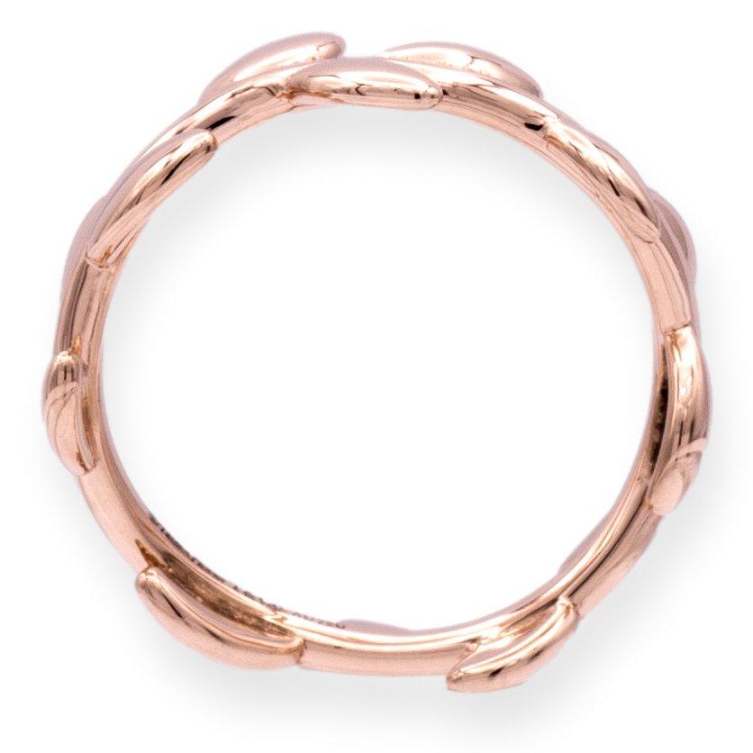 Modern Tiffany & Co. 18k Rose Gold Paloma Picasso Olive Leaf Band Ring Narrow