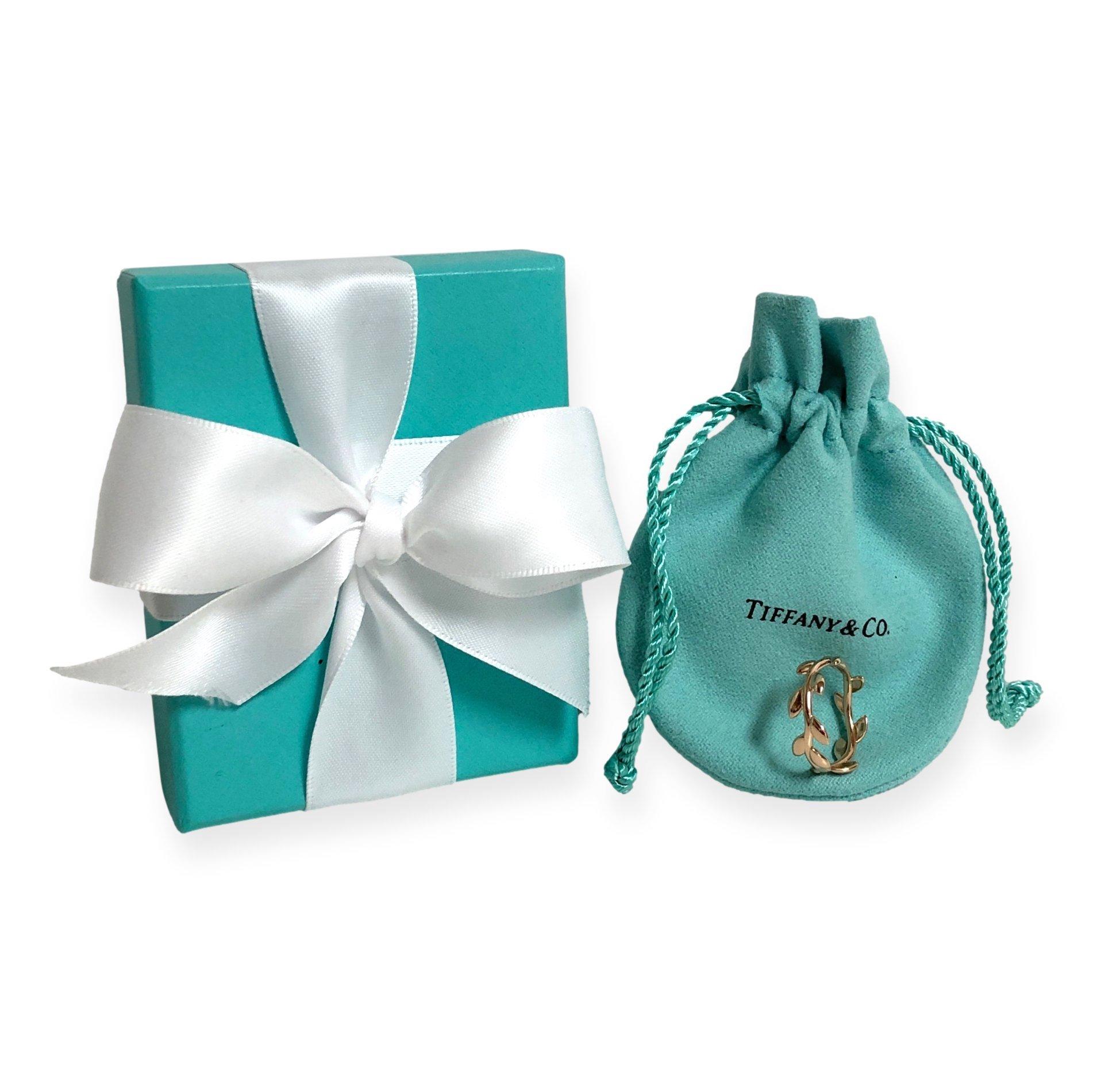 Tiffany & Co. Anneau étroit Paloma Picasso feuille d'olivier en or rose 18 carats en vente 1