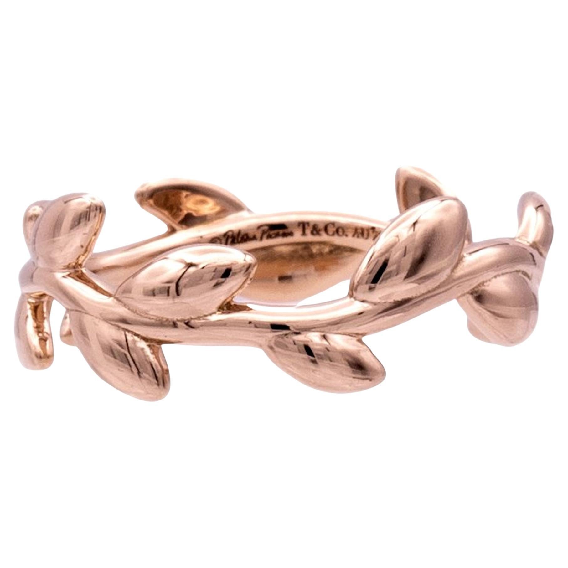 Tiffany Olive Leaf Ring Gold - 4 For Sale on 1stDibs | olive leaf tiffany  ring, olive leaf band ring, olive leaf gold ring