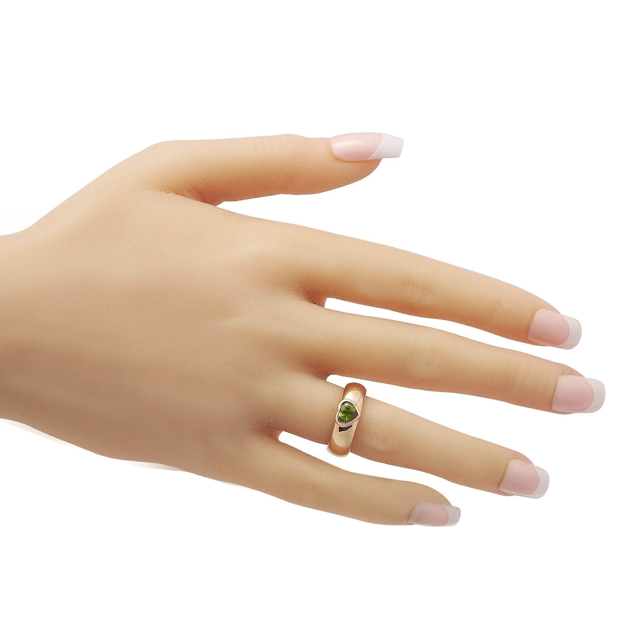 18 Karat Roségold Herzring mit Peridot von Tiffany & Co. (Rosenschliff)