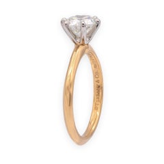 Tiffany & Co. 18K Rose Gold & Platinum 1.22ct Diamond Solitaire Engagement Ring