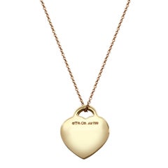 Tiffany & Co. 18 Karat Rose Gold Return to Tiffany Diamond Necklace 0.13 Carat