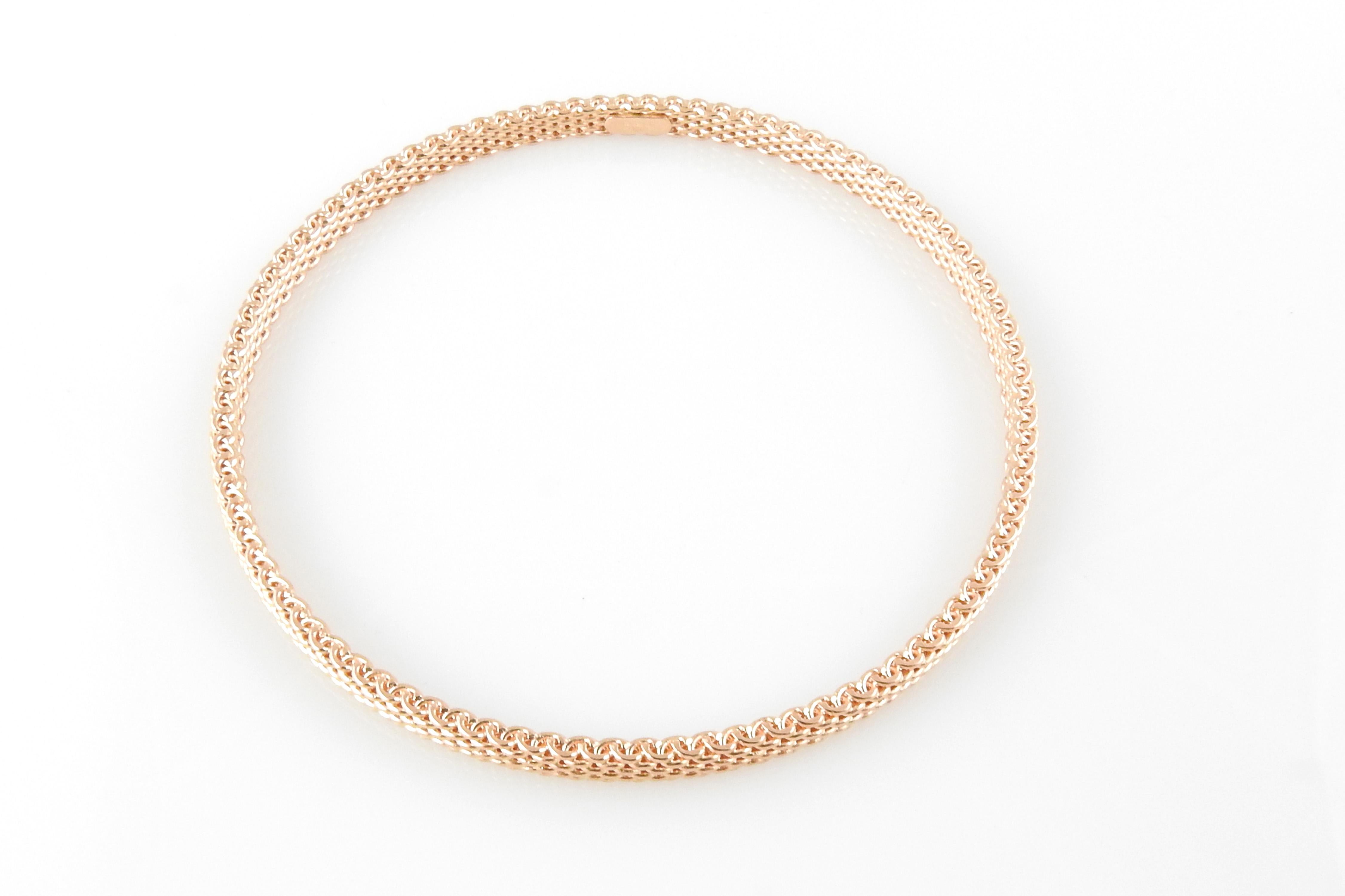 Tiffany & Co. 18K Rose Gold Somerset Mesh Bracelet

This beautiful Tiffany & Co. mesh bangle bracelet is set in 18K rose gold.

**Matching bracelets available in our store in yellow and white gold**

Bracelet is approx. 4mm wide, and 8