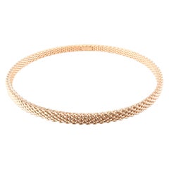 Tiffany & Co. 18K Rose Gold Somerset Mesh Bangle Bracelet