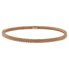 Retro Tiffany & Co. 18k Rose Gold Somerset Mesh Bangle