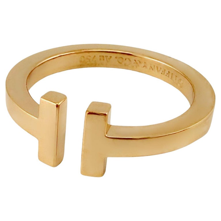 Tiffany & Co 18K Rose Gold Tiffany T Square Ring Size 9.5 photo 2