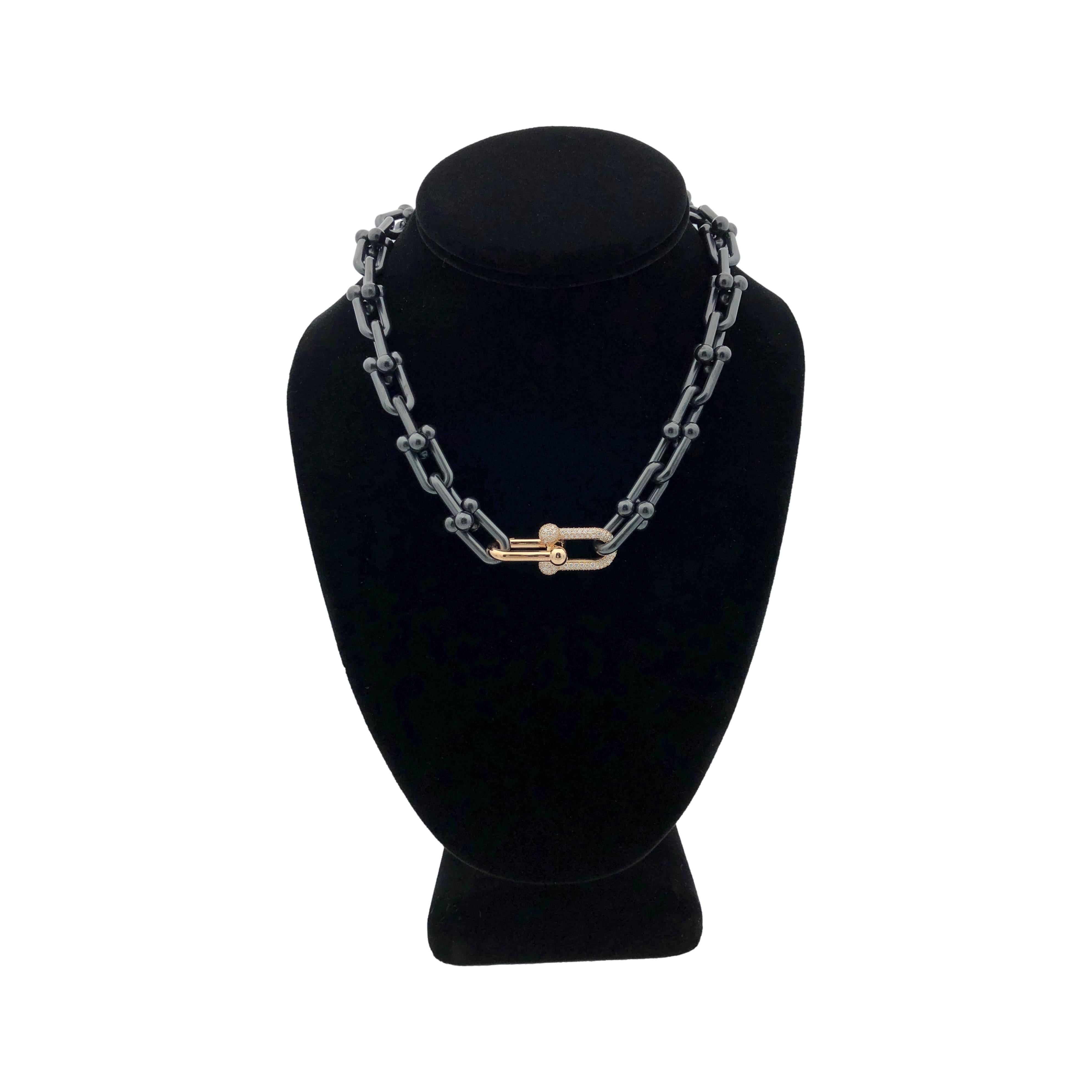 Tiffany & Co. d'occasion Collier ras du cou en édition limitée de la collection de maillons 