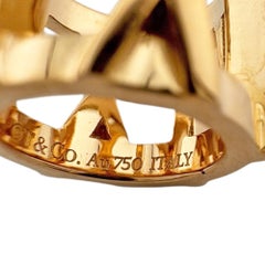 Tiffany & Co. 18k Rose Gold X open Pendant Necklace