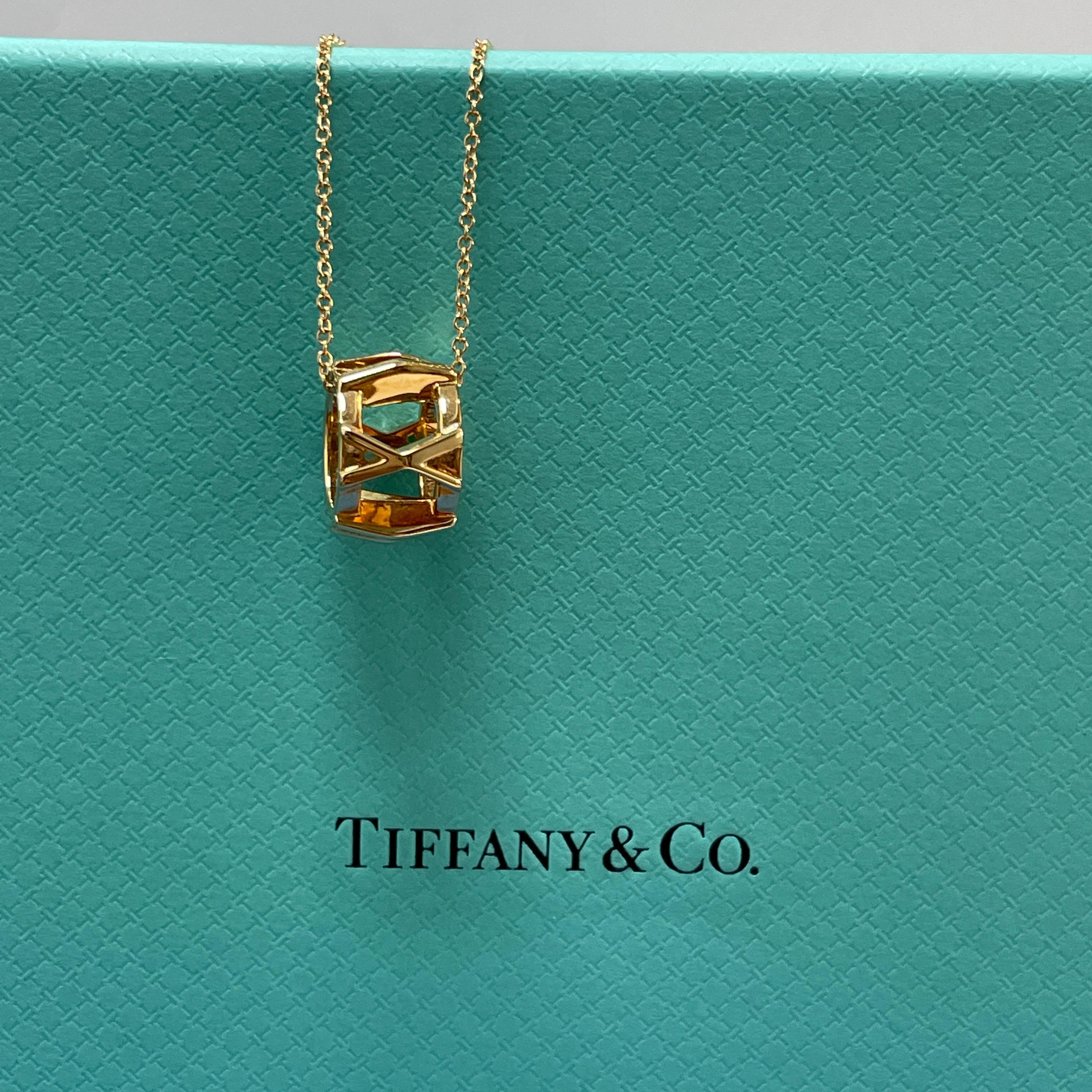 Collier à pendentif ouvert X en or rose 18k de Tiffany & Co. Neuf - En vente à New York, NY