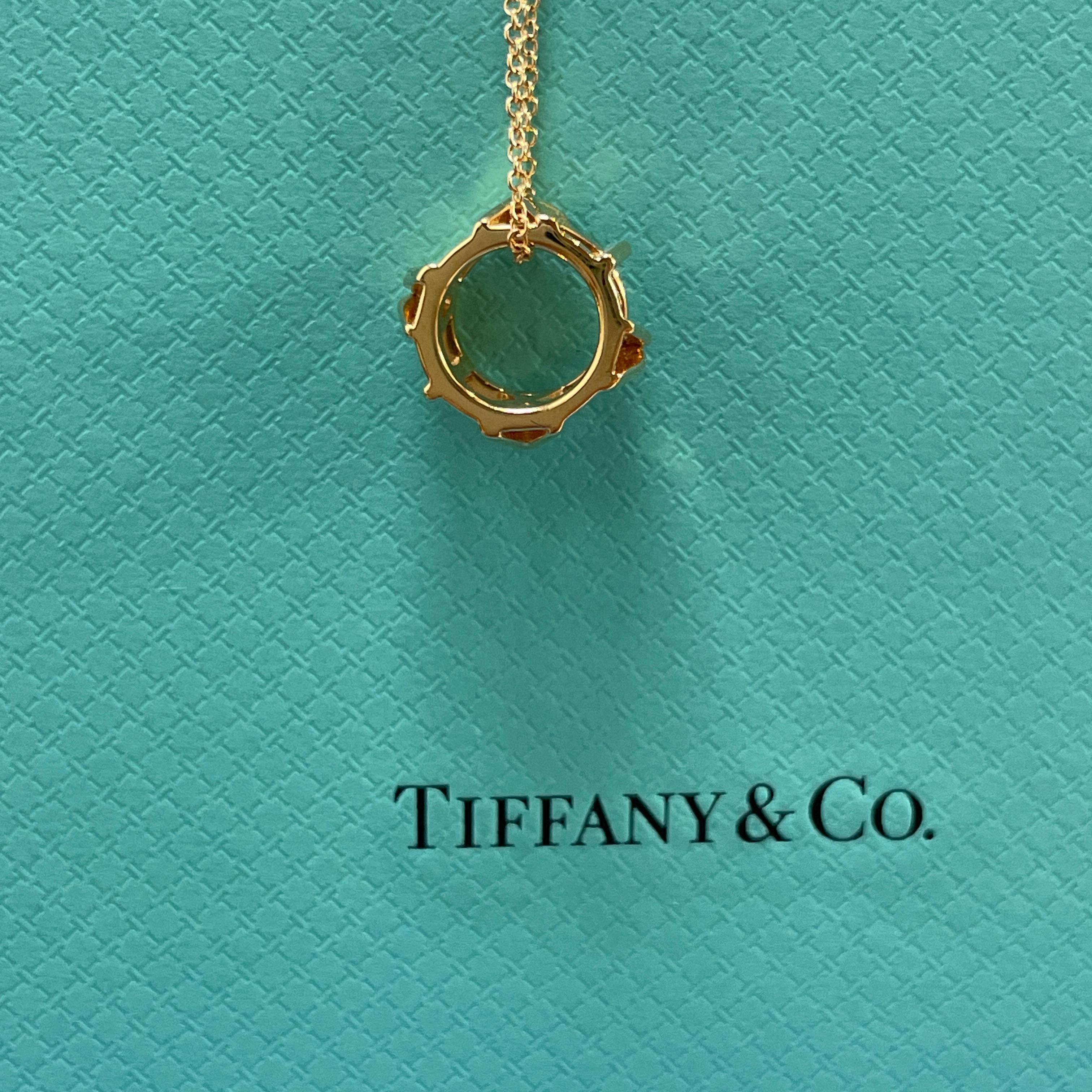 Collier à pendentif ouvert X en or rose 18k de Tiffany & Co. Unisexe en vente