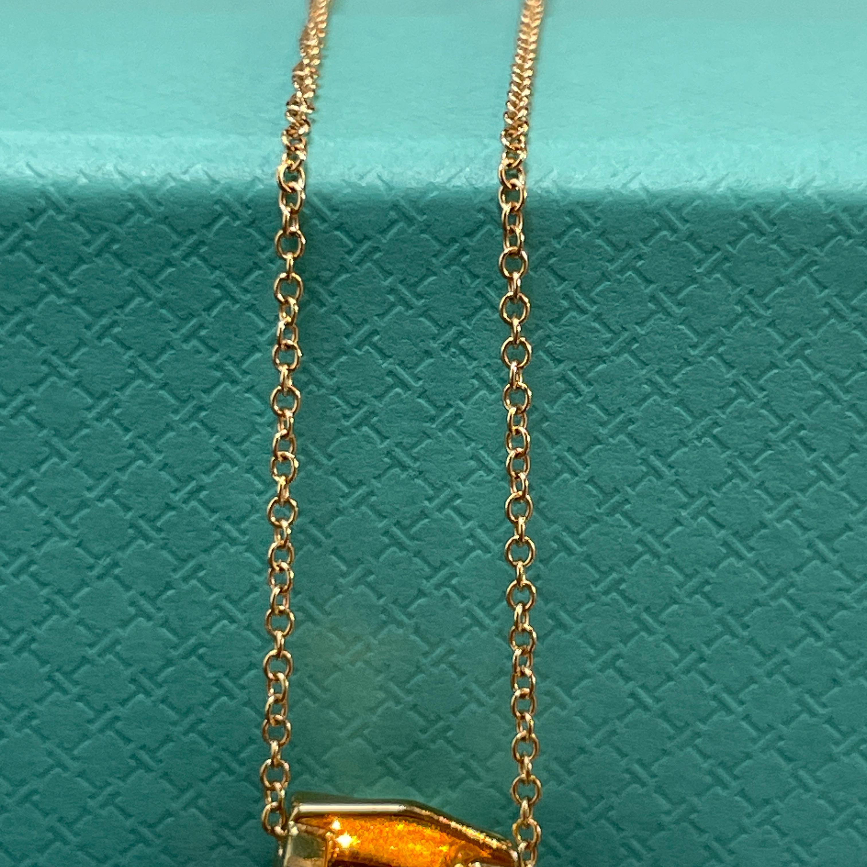 Collier à pendentif ouvert X en or rose 18k de Tiffany & Co. en vente 1