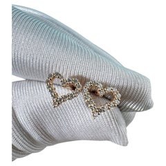 Tiffany & Co. 18K Rose‑Gold Open‑Work Heart Diamond Stud Earrings