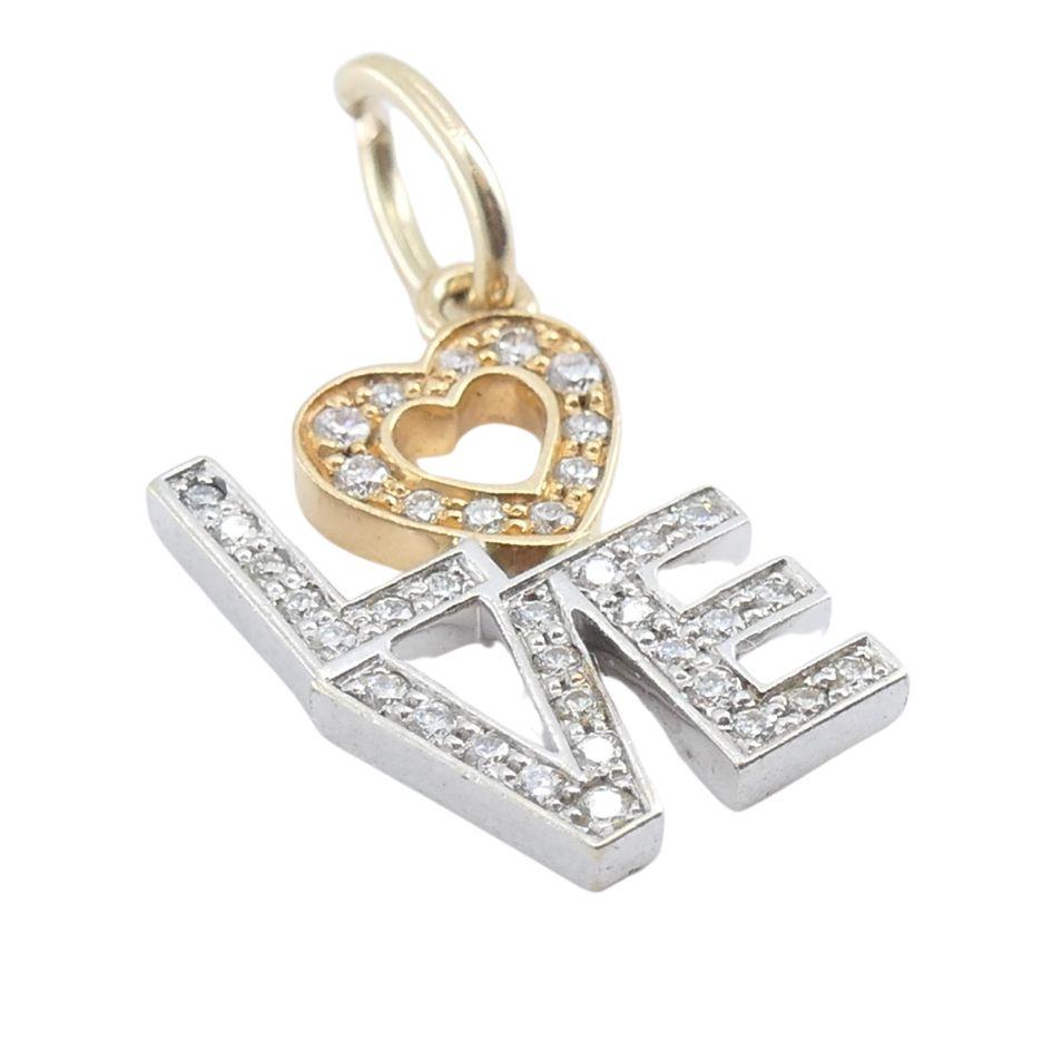 Women's Tiffany & Co. 18k Two-tone Gold Diamond Love Pendant
