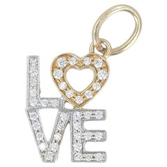 Tiffany & Co. 18k Two-tone Gold Diamond Love Pendant