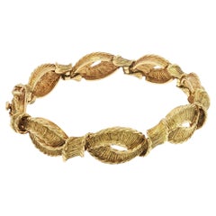Tiffany & Co. 18K Vintage Bracelet French Made Textured Link Yellow Gold 1990s