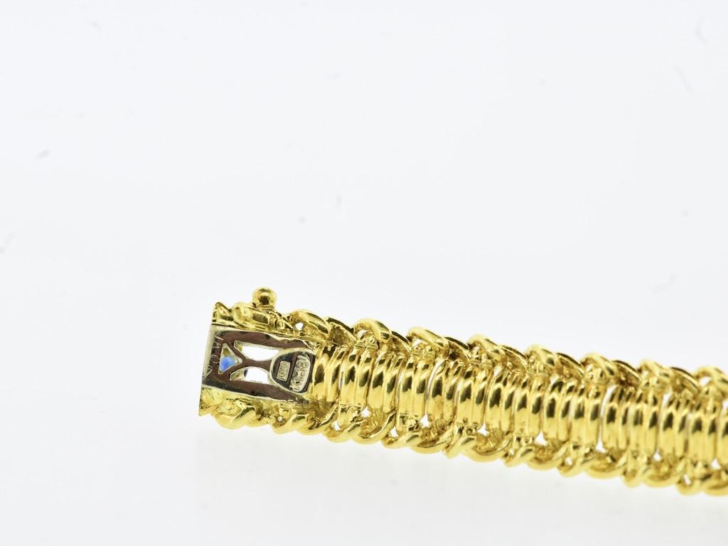 Bracciale vintage Tiffany & Co. 18K con diamanti e zaffiri, 1960 ca. in vendita 6