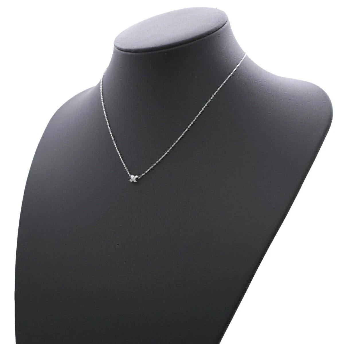 Golding Co. Collier Stitch by Stitch en or blanc 18 carats avec diamant de 0,05 carats en vente 2