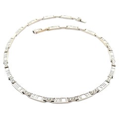 Tiffany & Co. 18k White Gold 1.2ct Diamond 16" Atlas Roman Numeral Link Necklace
