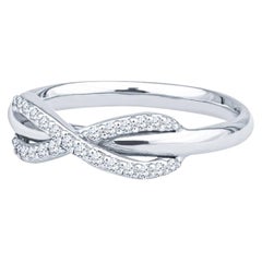 Tiffany and Co. 18K White Gold .13ctw Diamond Infinity Ring at 1stDibs ...