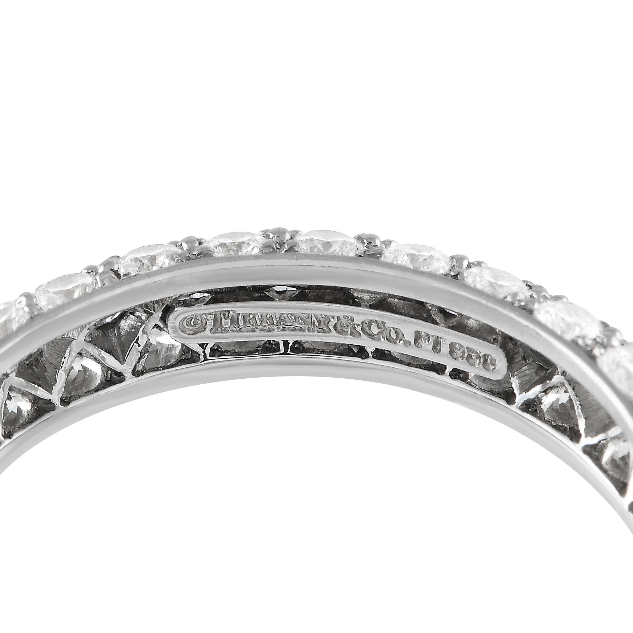 Tiffany & Co. 18K White Gold 1.51ct Diamond Eternity Band TI03-112724 In Excellent Condition In Southampton, PA