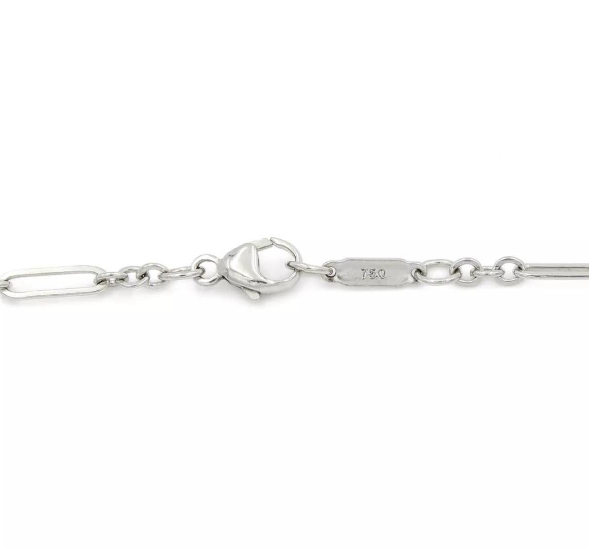 TIFFANY & Co. 18K White Gold .17ct Diamond Heart Pendant Necklace For Sale 5