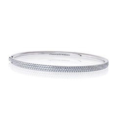 Tiffany & Co. 18K White Gold 3.00cttw Pave Diamond "Metro Collection" Bracelet
