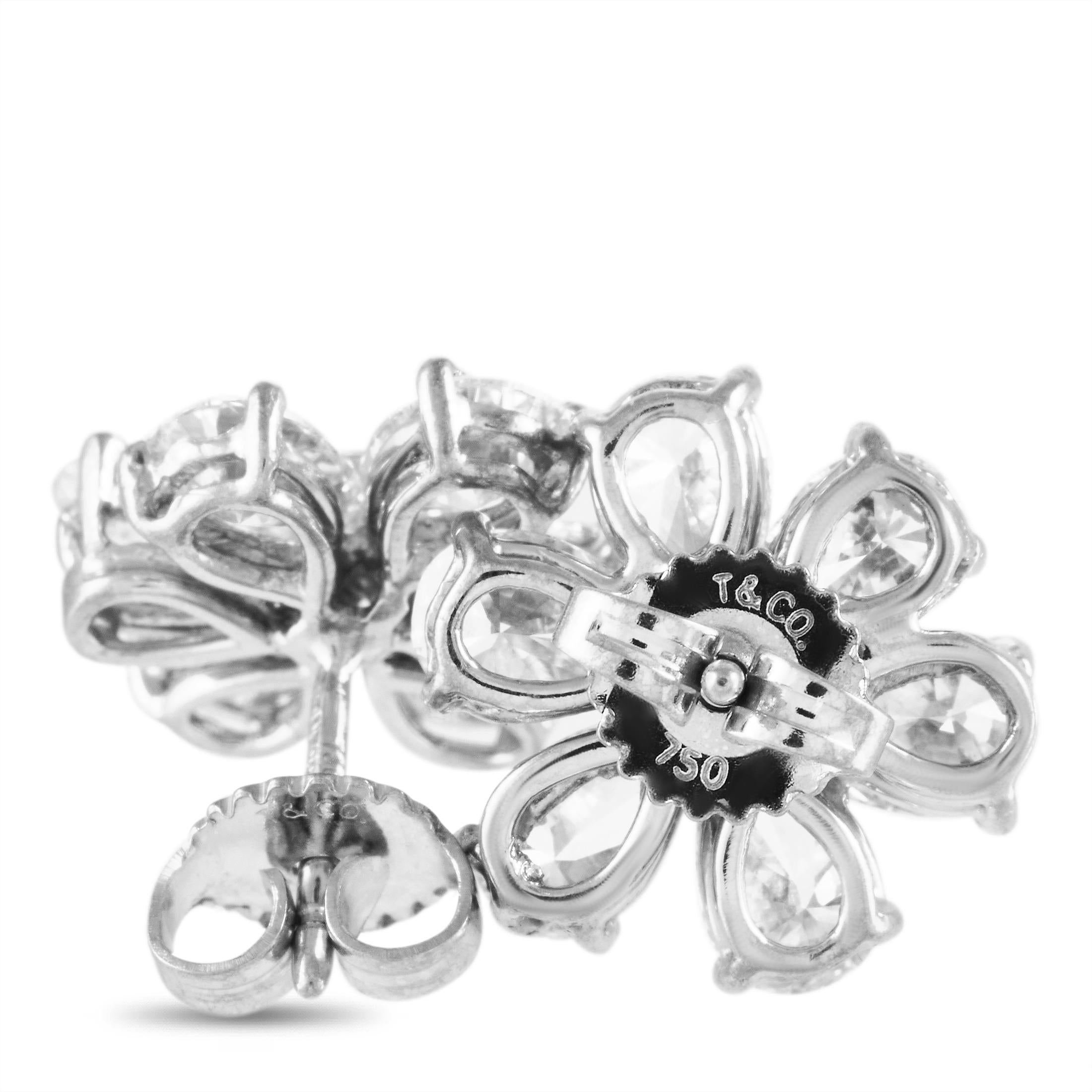 tiffany diamond flower earrings