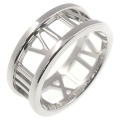 Tiffany & Co. 18k White Gold Atlas Open Ring 5.5