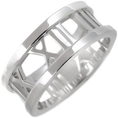 Tiffany & Co. 18k White Gold Atlas Open Ring 7.5