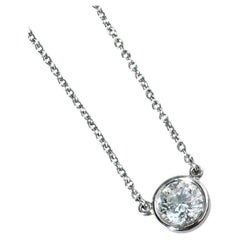 Tiffany & Co. 18K White Gold Bubbles Single Diamond Necklace