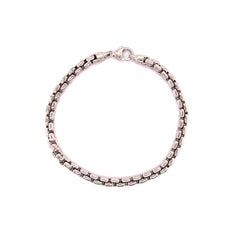 Tiffany & Co. 18k White Gold Classic Box Link Bracelet