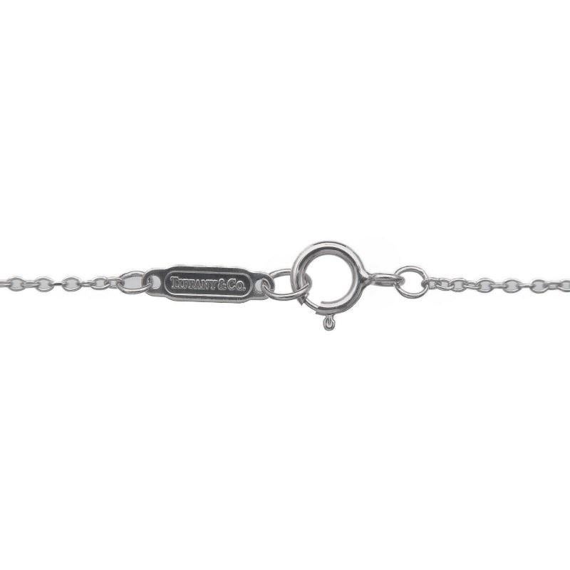 TIFFANY & Co. 18K Weißgold Diamant 10mm Signature X Anhänger Halskette Damen