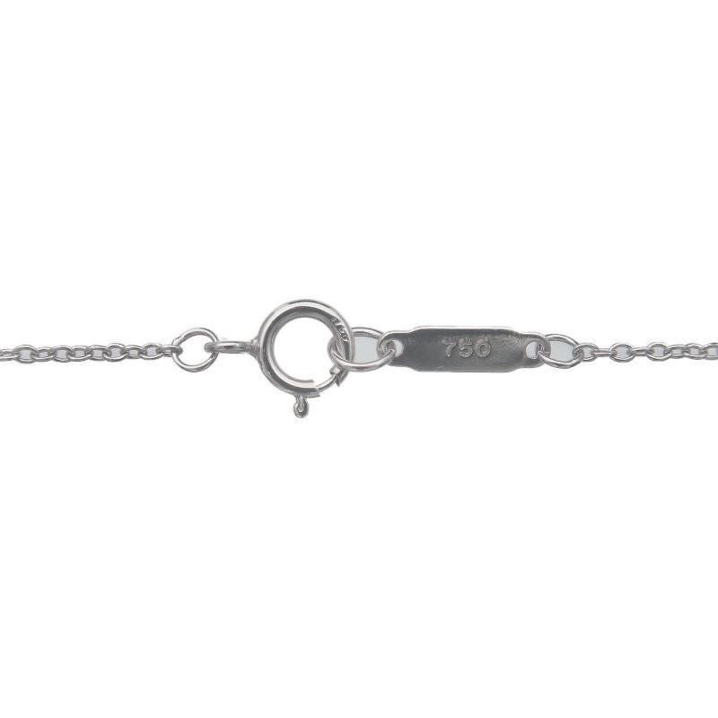 TIFFANY & Co. 18K Weißgold Diamant 10mm Signature X Anhänger Halskette 1