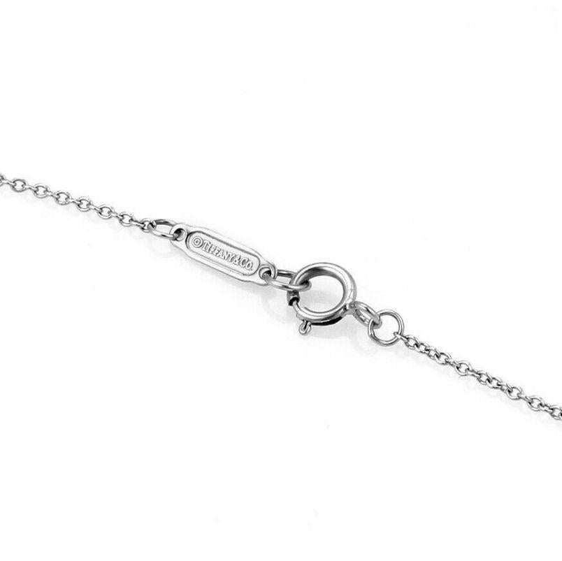 TIFFANY & Co. 18 Karat Weißgold Diamant-Halskette mit X-Anhänger, 12 mm Signatur X 2
