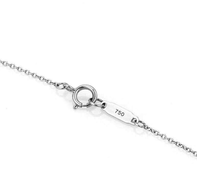 TIFFANY & Co. 18 Karat Weißgold Diamant-Halskette mit X-Anhänger, 12 mm Signatur X 3