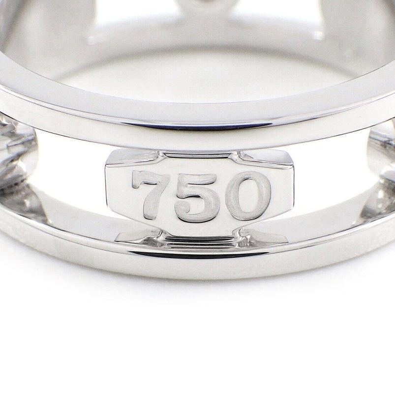 Tiffany & Co. 18k White Gold Diamond 1837 Ring 6.5 Excellent état - En vente à Los Angeles, CA