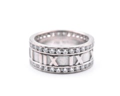 Tiffany & Co. 18 Karat White Gold Diamond Atlas Eternity Band