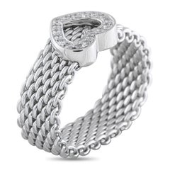 Tiffany & Co. 18K Weißgold Diamant Herz Ring TI36-050126