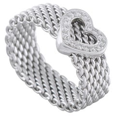Tiffany & Co. 18K Weißgold Diamant Herz Ring TI36-050126