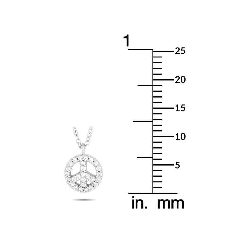 Tiffany diamond peace sign necklace clearance