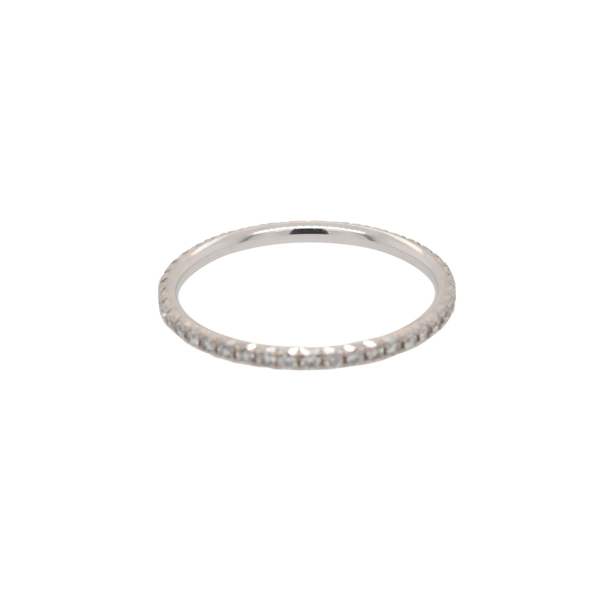 Fascia impilabile con diamanti in oro bianco 18k di Tiffany & Co. in vendita 2